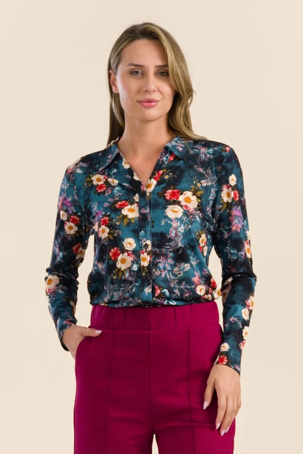 Anna Blouse Long Sleeve Jersey Wilde Rose