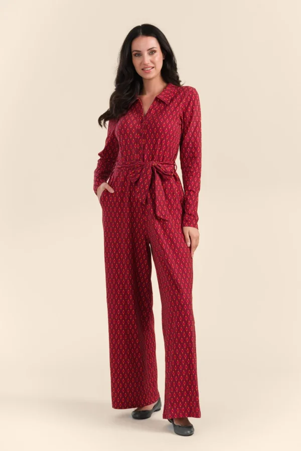 Bella Jumpsuit Jersey porto red