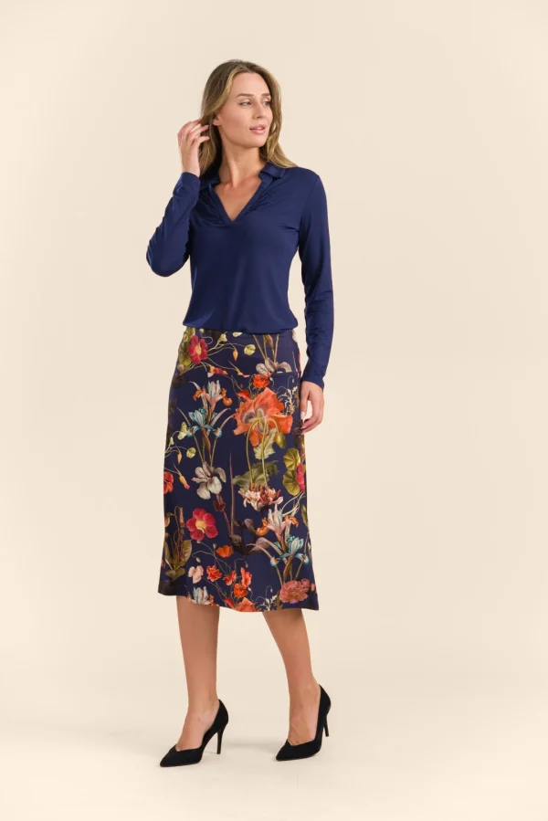 Claudia Skirt Jersey autumn garden night