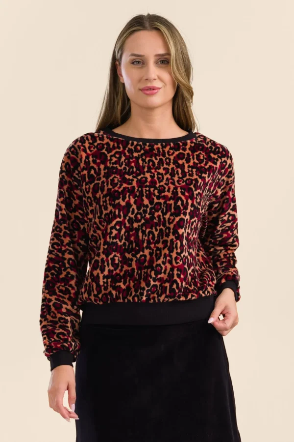 Eileen Top Velours leo
