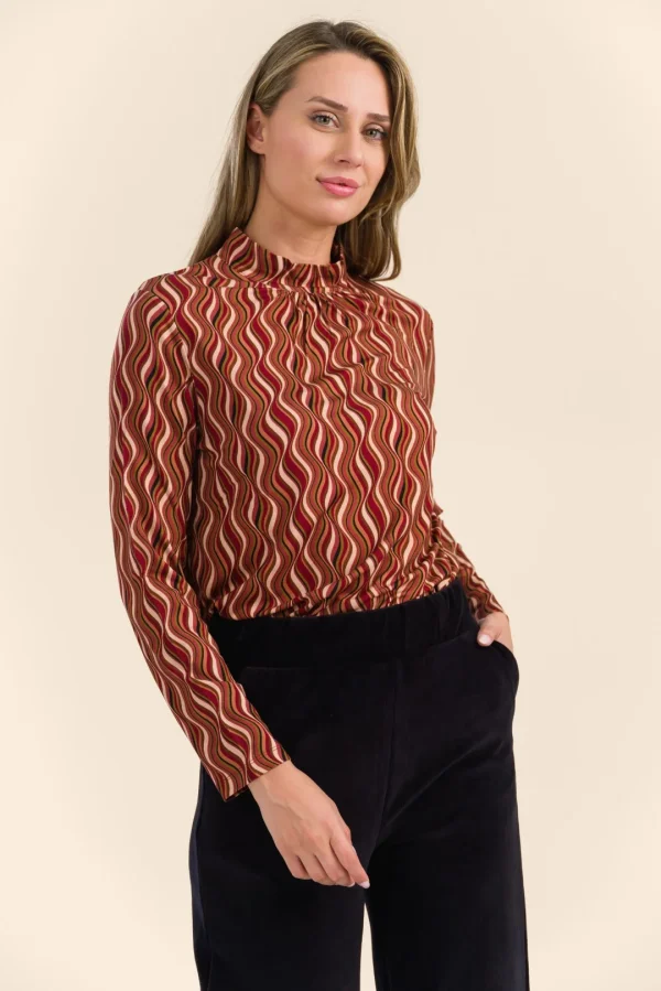 Lola Top Jersey glaze red