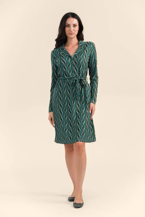 Monique Dress Jersey glaze green