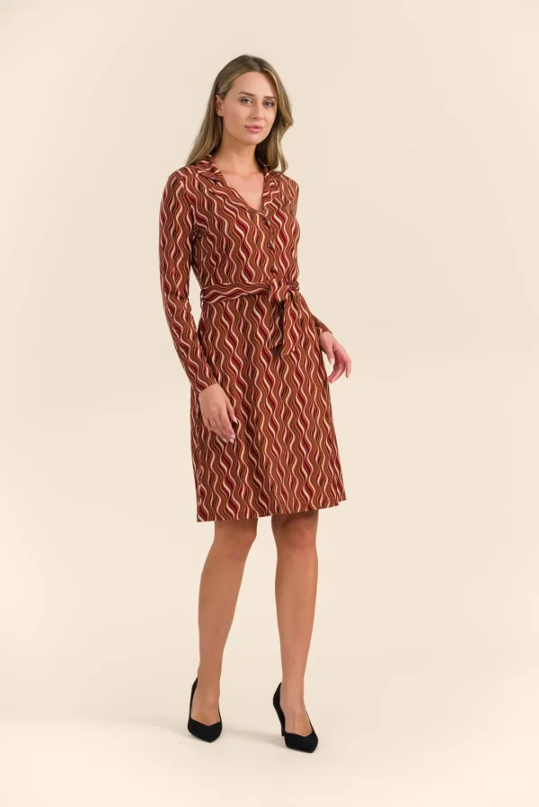 Monique Dress Jersey glaze red