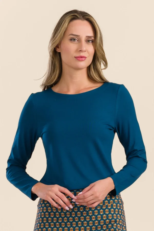 Puck Top plain petrol