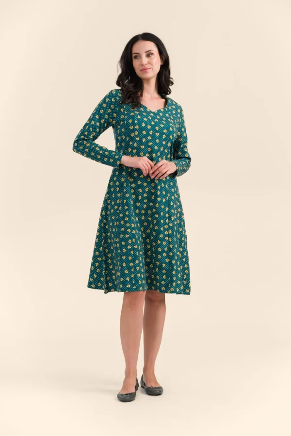 Sandra Dress Hazel Dot green