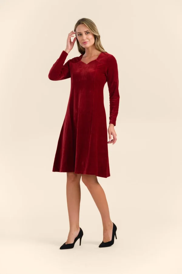 Sandra Dress plain fried brick
