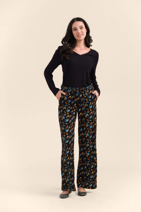 Sue Trousers Jersey autumn leaves