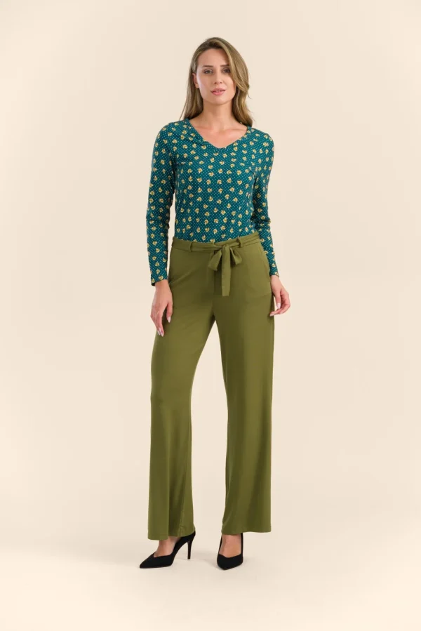 Sue Trousers Jersey plain olive