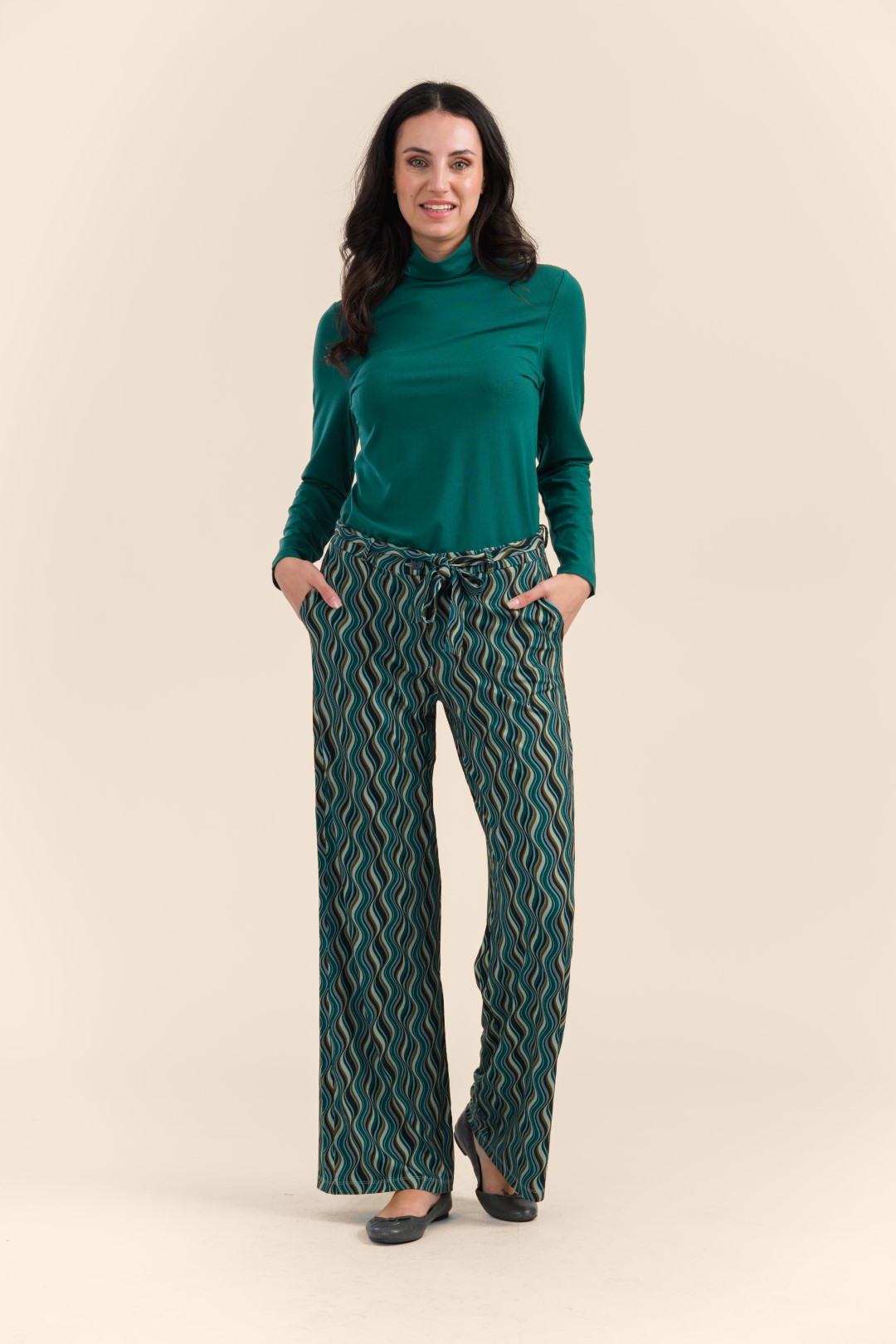 Sue Trousers Jersey glaze green