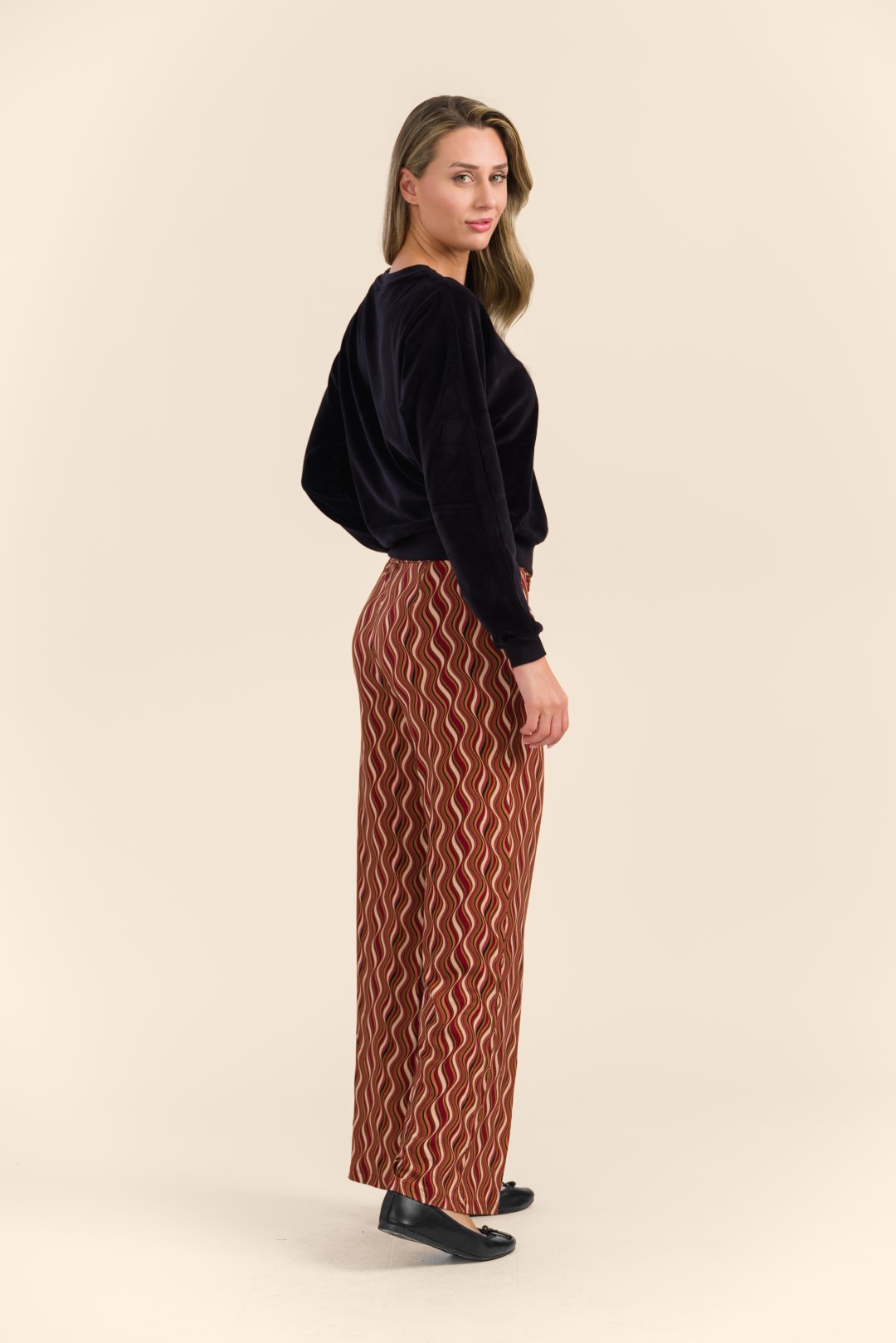 Sue Trousers Jersey glaze red - Image 2