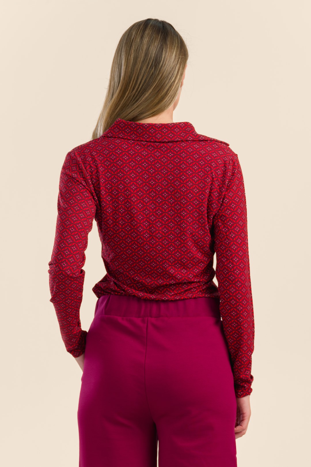 Suzy Top Long sleeve Jersey lisbon red - Image 2