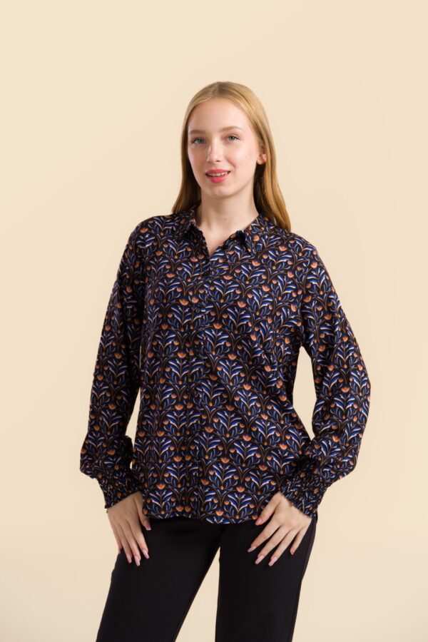 AMY BLOUSE BAROCK FLOWER BLACK