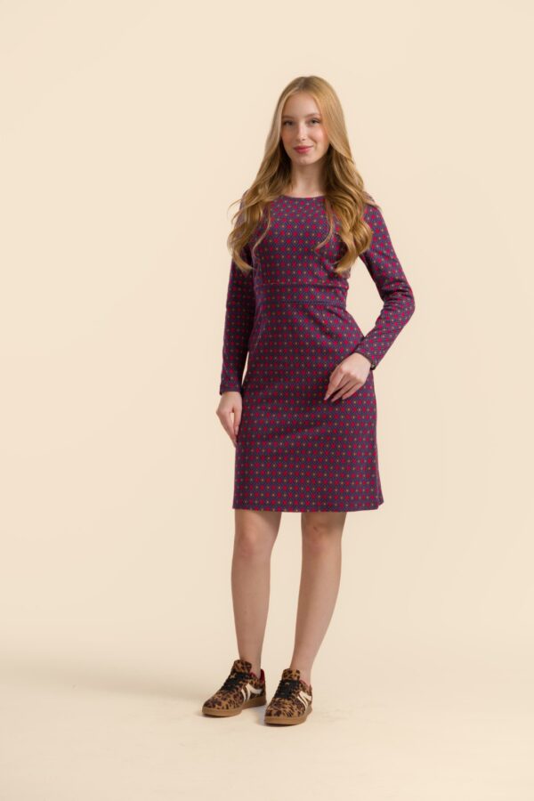 ELISE DRESS JACQUARD HEARTS