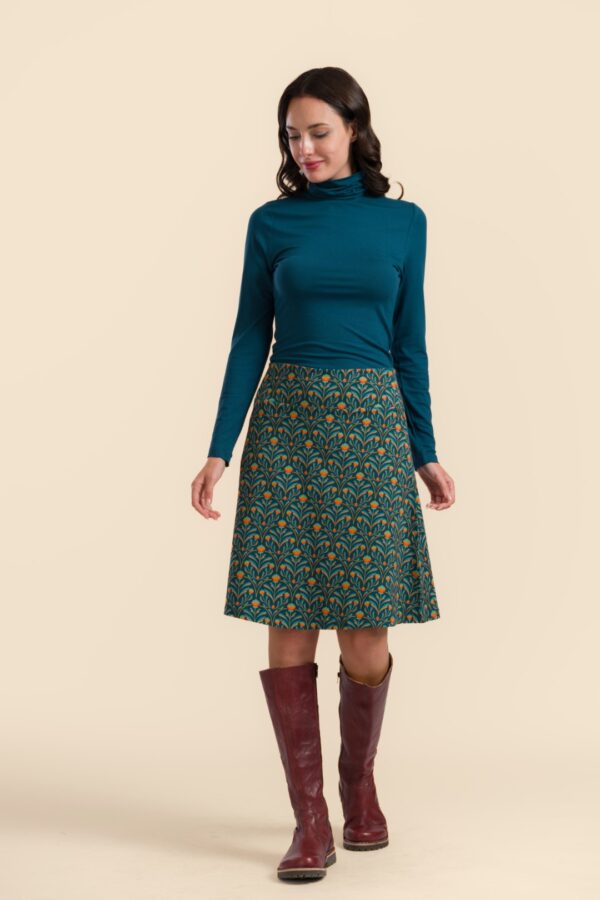 ESMÉE SKIRT BAROCK FLOWER GREEN