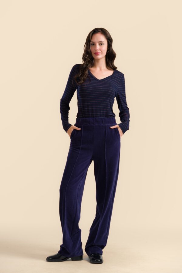 HAILEY TROUSERS RIB VELOUR NAVY