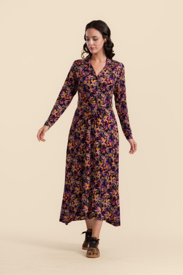 HELENA DRESS BRIGHT AUTUMN FLOWERS
