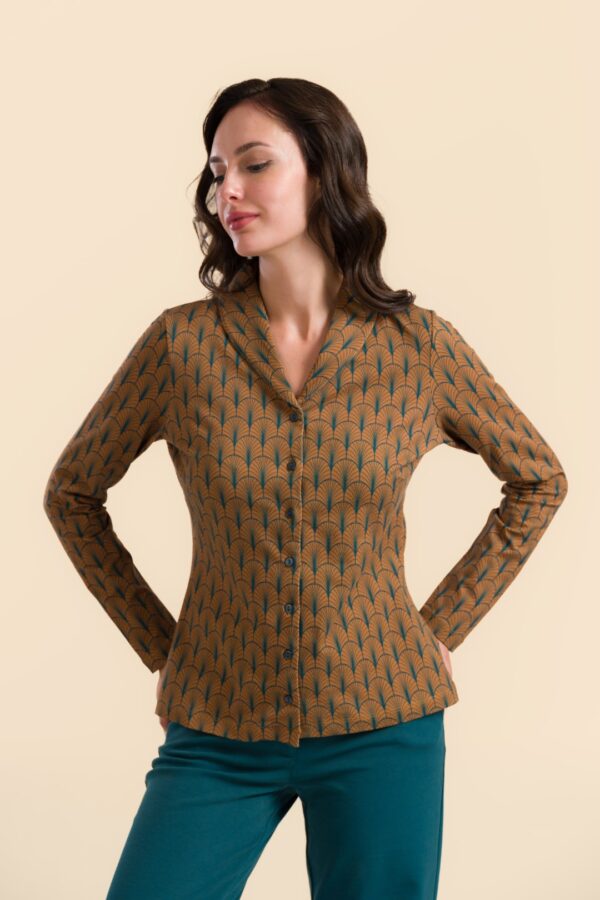 IRIS BLOUSE LONG SLEEVE ART NOUVEAU