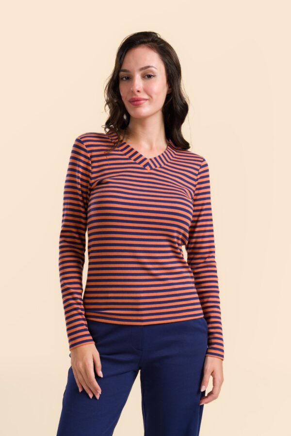 KELLY TOP NAVY STRIPES