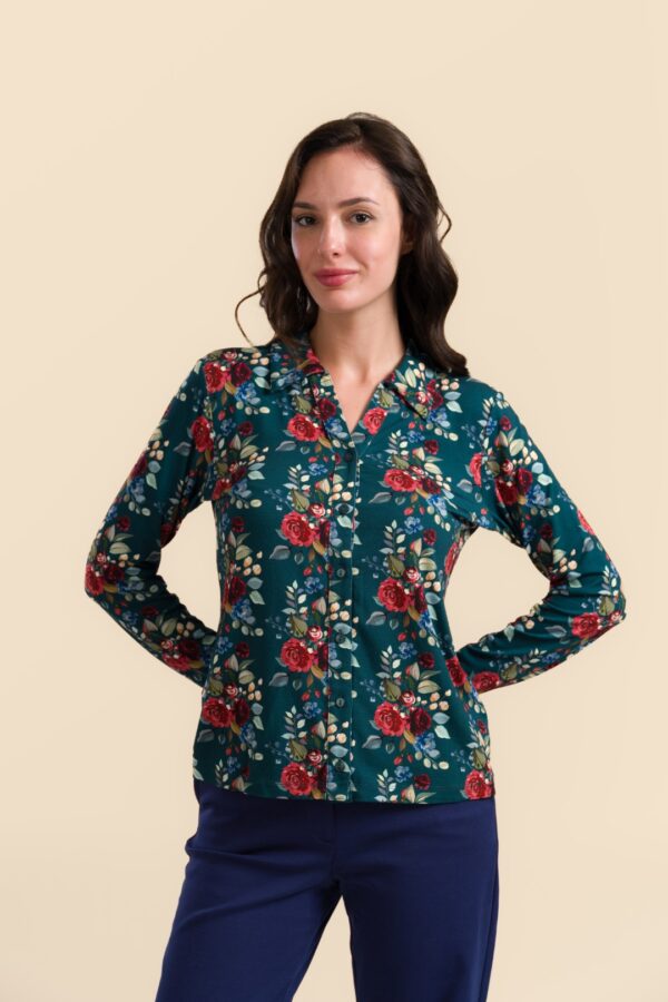 ANNA BLOUSE LONG SLEEVE AUTUMN BOUQUET
