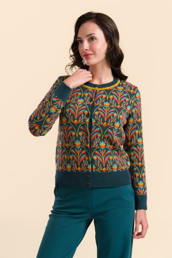 KNITWEAR CARDIGAN BAROCK FLOWER