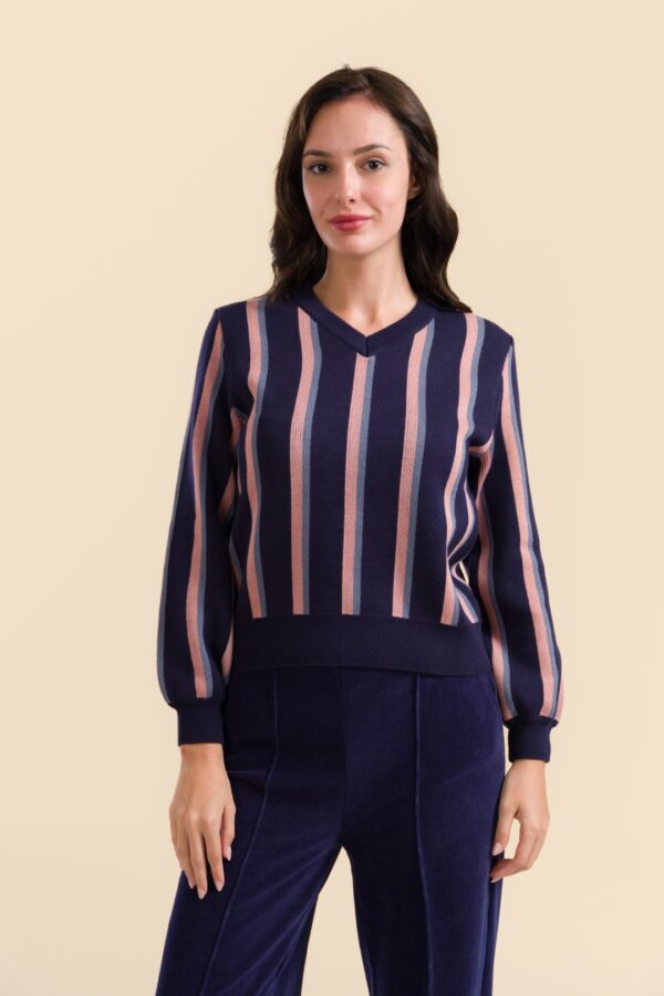 KNITWEAR SWEATER BLUE STRIPES