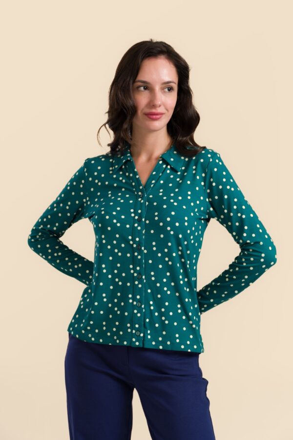 ANNA BLOUSE LONG SLEEVE DOTS