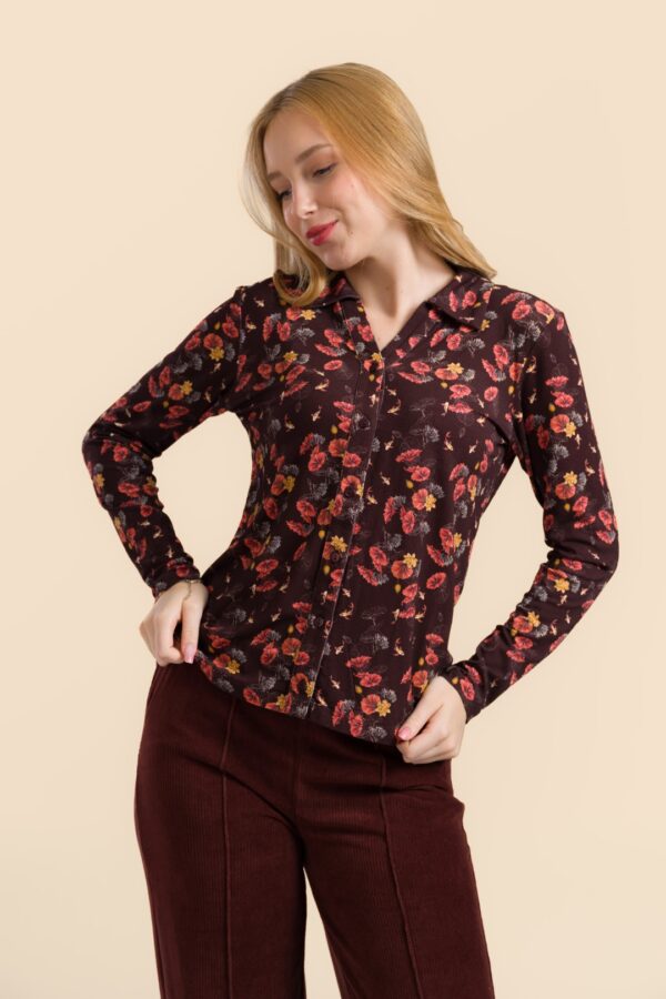 ANNA BLOUSE LONG SLEEVE GOLD FISH