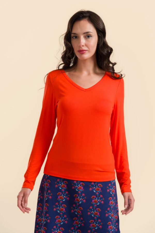 LYNN TOP ECOVERO PLAIN RED