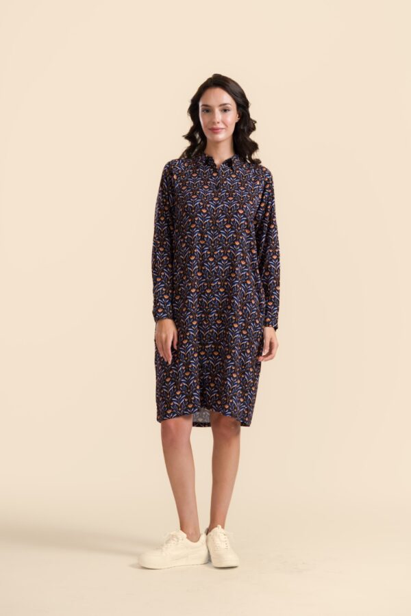 MIA DRESS BAROCK FLOWER BLACK