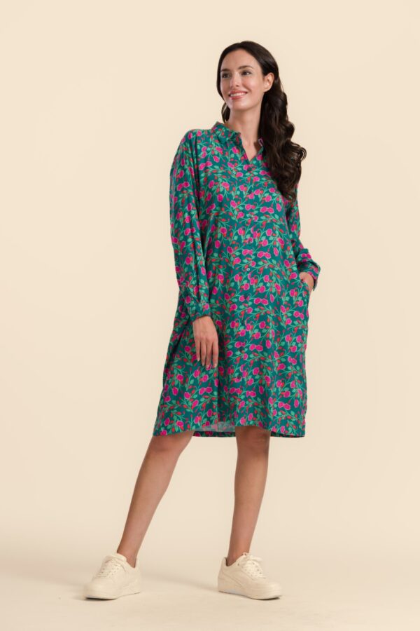 MIA DRESS FLAT FLOWERS