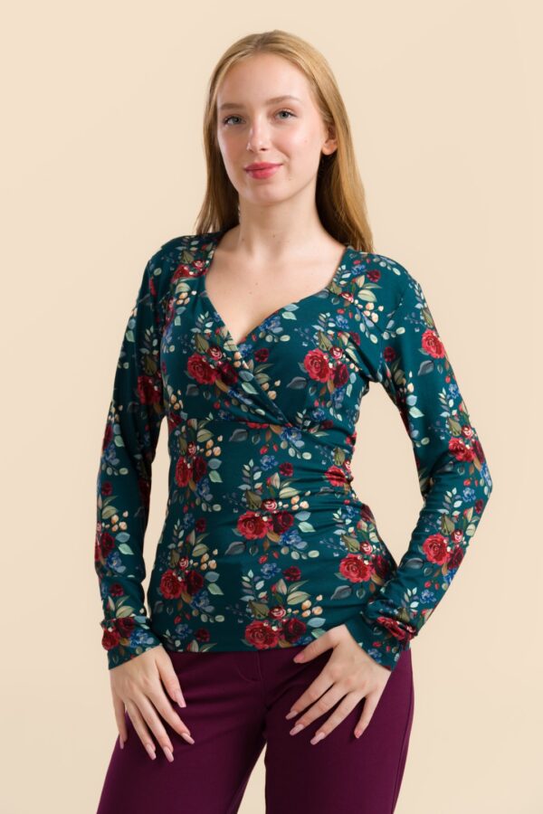 MONROE TOP LONG SLEEVE AUTUMN BOUQUET