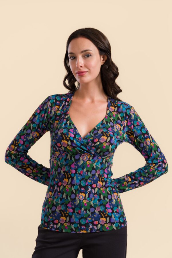 MONROE TOP LONG SLEEVE COLOR SPLASH