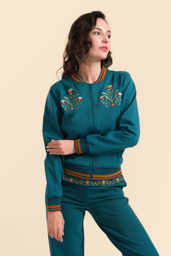 NORA BOMBER JACKET PUNTA DI ROMA PETROL