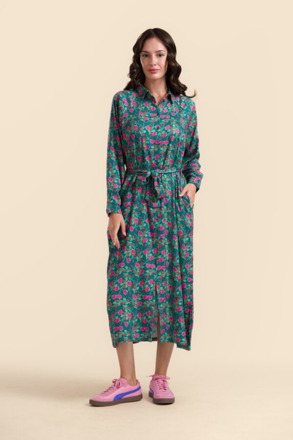 OLIVIA DRESS FLAT FLOWERS