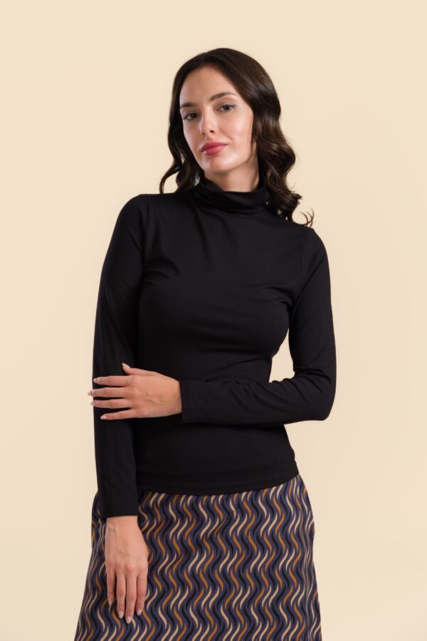 RUBY TOP ECOVERO PLAIN BLACK