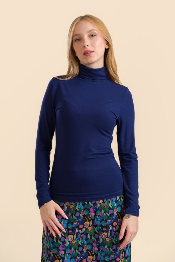 RUBY TOP ECOVERO PLAIN BLUE