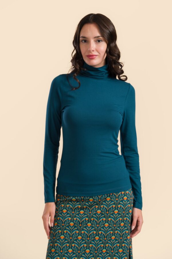 RUBY TOP ECOVERO PLAIN PETROL