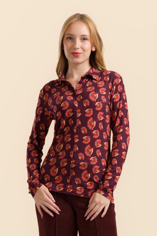 SILL BLOUSE BIRD OF PARADISE