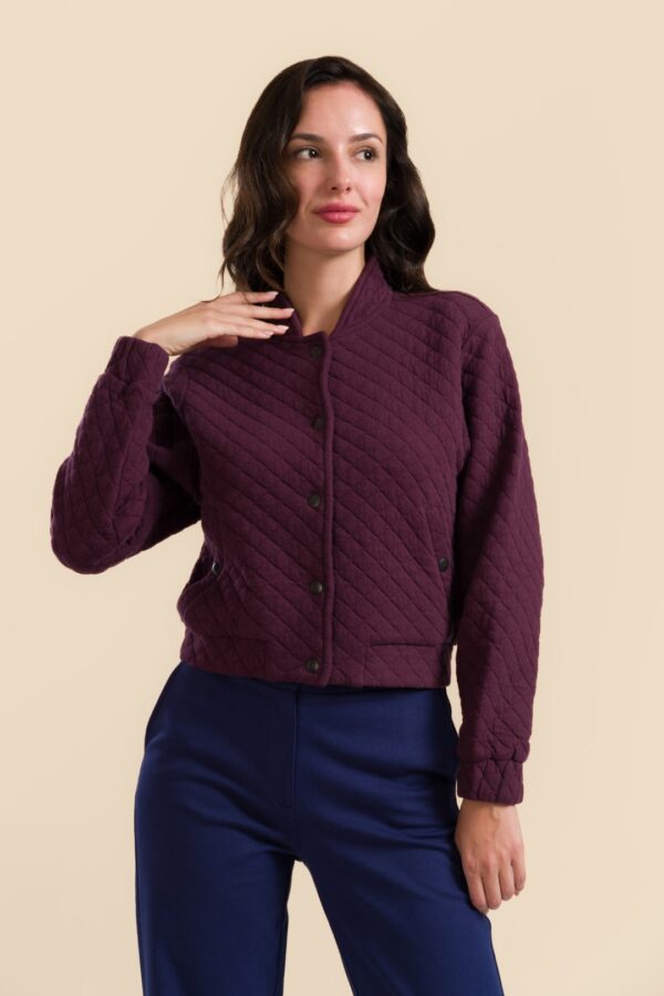BILLIE JACKET KAPITONE BORDEAUX