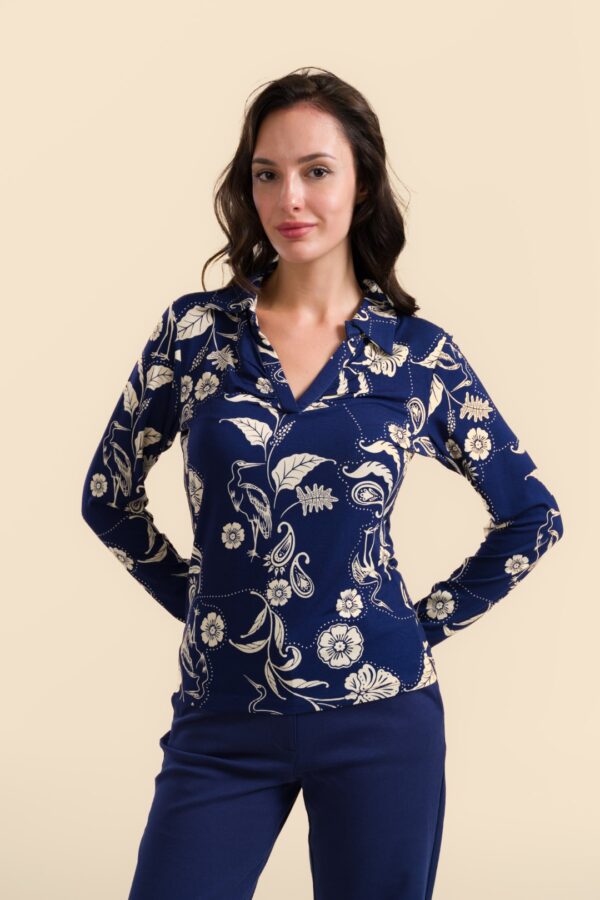 SUZY TOP LONG SLEEVE BIRD OF PAISLEYS