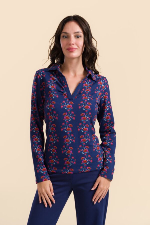 SUZY TOP LONG SLEEVE POPPY