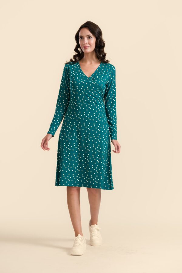 CHRISSY CROSS DRESS DOTS