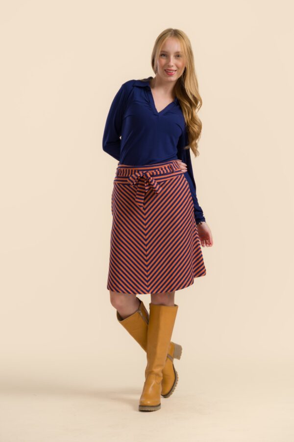 DEMI SKIRT NAVY STRIPES
